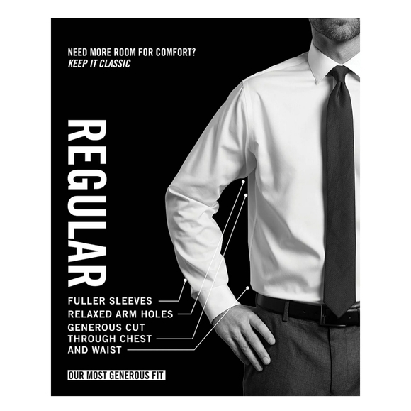 NWT Van Heusen Pinpoint Oxford Regular Fit Size 17 32|33 White & Blue Stripe - Picture 6 of 7